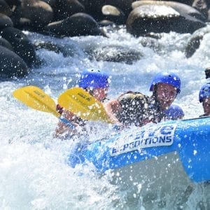 Full Day Class II-III Rafting and Canyoning Rappelling from La Fortuna-Arenal
