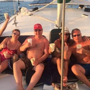 Sunset Catamaran Tour With Open Bar At Flamingo Beach