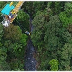 Bungee Jump With Canopy Zip lines And Long Superman Cable In The Way To La Fortuna