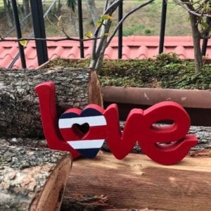 Love Costa Rica Wood Decoration