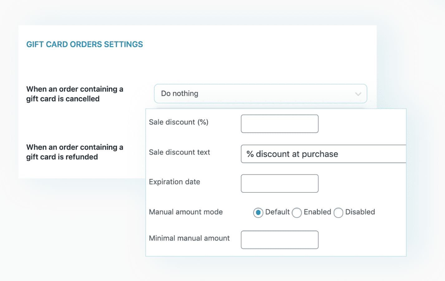 ENJOY THE ADVANCED MANAGEMENT OF ALL ASPECTS OF GIFT CARDS PURCHASED IN YOUR ONLINE STORE.