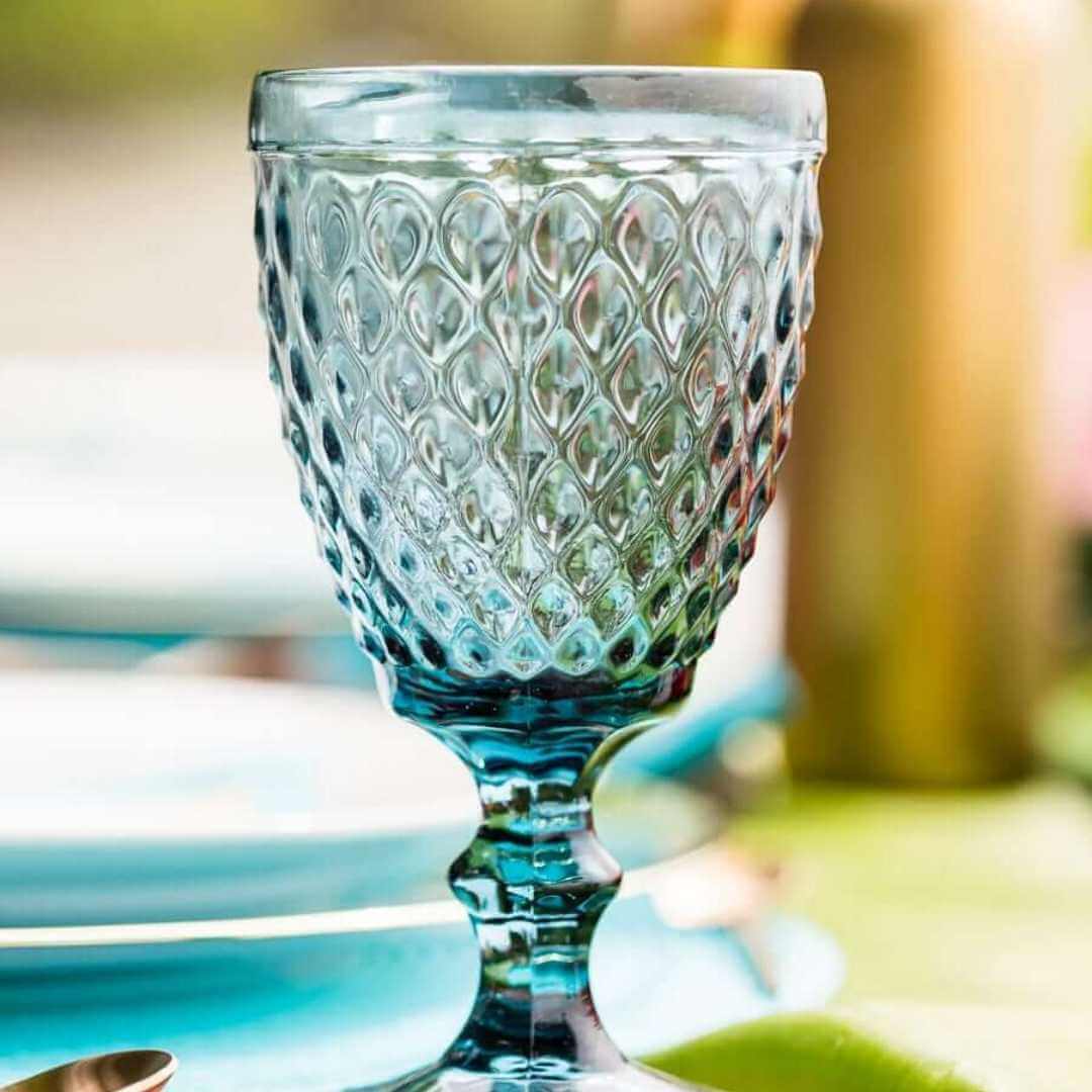 Blue Goblet Glass