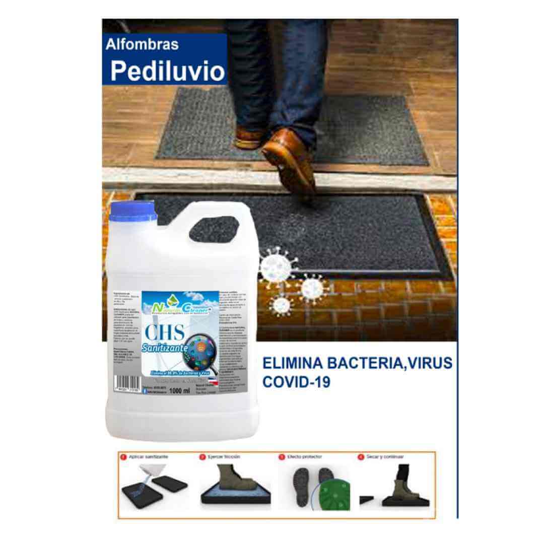 Shoe Sanitizing Station: Floor Mat and Sanitizing Solution
