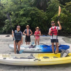 Kayak in Playa Biesanz