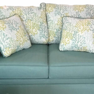 Loveseat Aqua Coral Prints